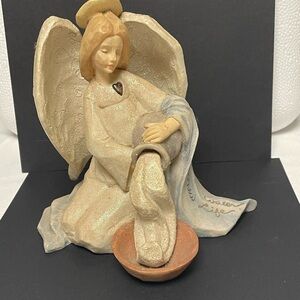 Elegant Angel Figurine with Heart Accent